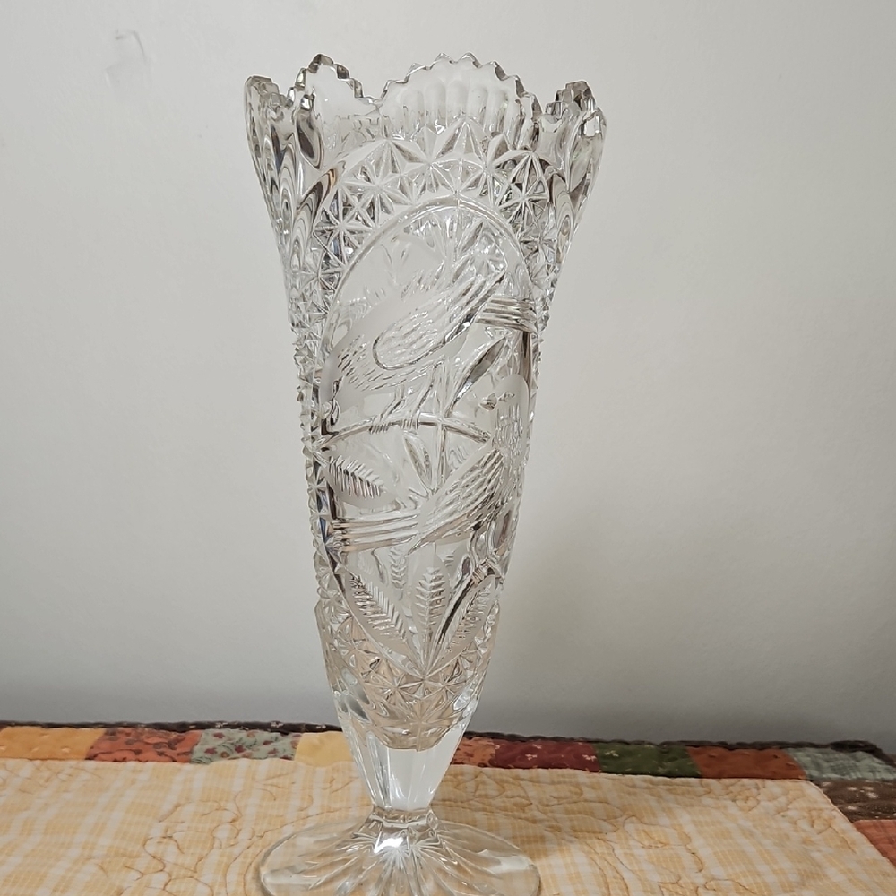Hofbauer Byrdes Clear Crystal Vase